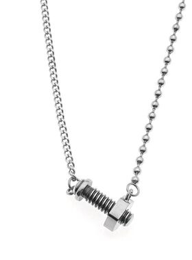 Industrial Style Screw Necklace for Men Boys,Punk Stainless