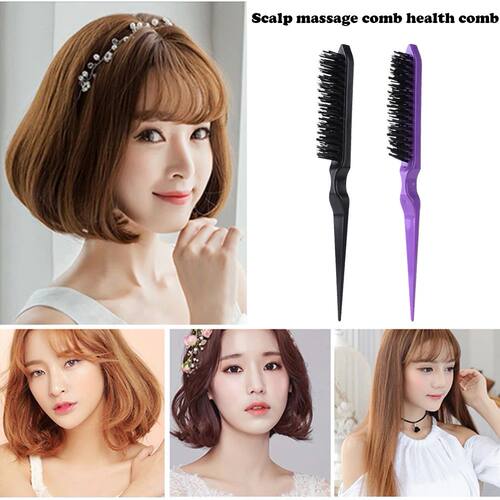 Bristle Hair Brush Hair Comb Back-Combing Slicking and Edge