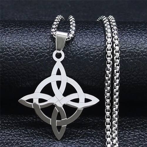 Stainless Steel Witchcraft Witch's Celtic Knot Geometry Neck