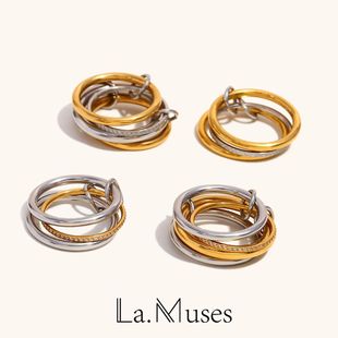 Inlaid steel Color Stainless Mixed layer Zircon