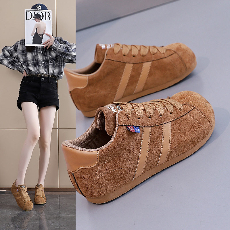 轻奢感平底丑萌大头德训鞋女2026秋季新款爆款休闲面包板鞋258-2,女鞋,休闲板鞋,淘宝优惠券,粉丝福利购,淘宝优惠卷