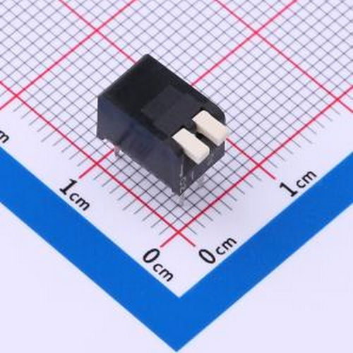 NPH02GK 2.54mm间距 2P琴键式 黑色侧拨开关 插件 拨码开关