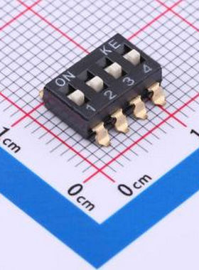 DSIC04LSGET 2.54mm 4位贴片高柄拨码开关 SMD-8P,6x10.2mm 拨码