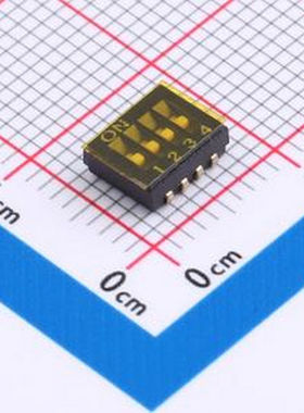 DSHP-04-TJ-GER 1.27mm间距 4位 贴片 DSHP黑色J脚 拨码开关 SMD