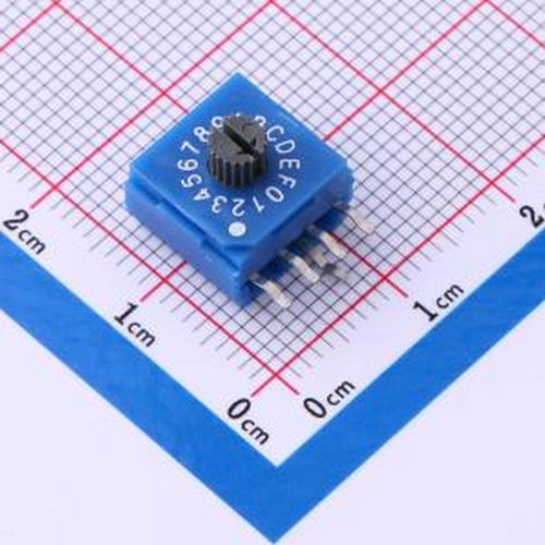 R9416R3V 8421BCD编码旋转开关 0-F档16位柄高3毫米 插件 旋转编