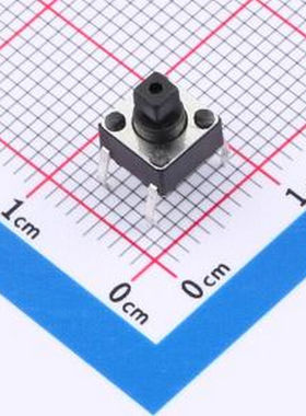 TS-1095T-B3D1 轻触开关6*6*7.3mm方头插件DIP四脚圆黑柄250gf -