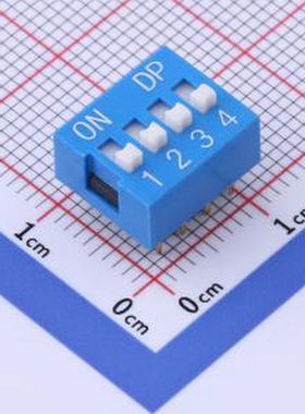 KH-BM2.54B-4P 蓝色拨码开关,4位,间距2.54mm 拨码开关 插件 拨码