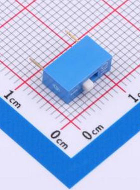 DS-01-B 拨码开关2.54mm间距,蓝色1PIN/位 直插 正拨平拨 高推 插