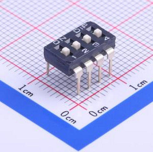 NDI-04H-V 4位 raised actuator 插件 插件 拨码开关