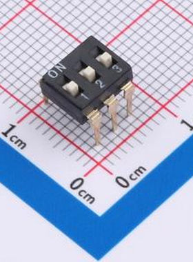 DSIC-03-LD-GET 2.54mm间距 3位 插件高柄 DSIC黑色 拨码开关 插