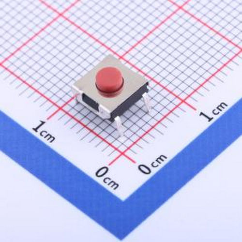 K2-1157DP-C4CW-01 6x6.4x3.2 红柄插件开关 插件 轻触开关