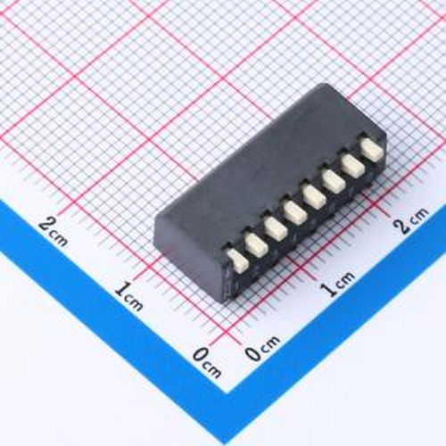 2.54-8P TPCB 间距2.54mm 琴键式8位贴片 SMD 拨码开关