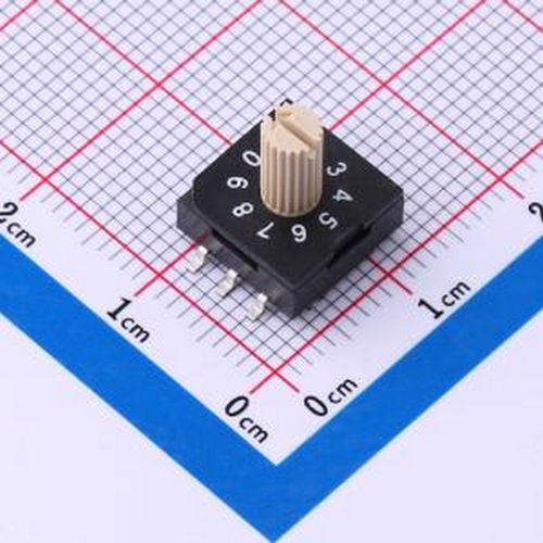 R9310R7S 8421BCD编码旋转开关 0-9档10位柄高7毫米 SMD 旋转编码