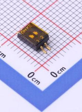 DSHP02TSGER 2位 1.27mm间距贴片型 KE拨码开关 编码开关 SMD-4P,