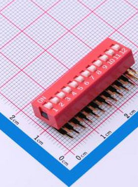 SMWA-12R-TP 间距2.54mm 12位拨码开关 - 拨码开关