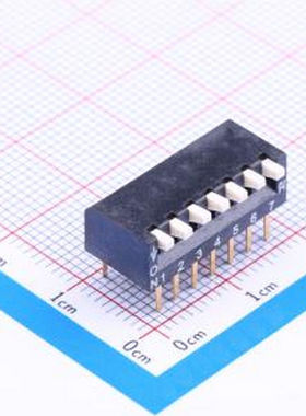 DSPV07LHGET 2.54mm 琴键式7位插件 插件 拨码开关