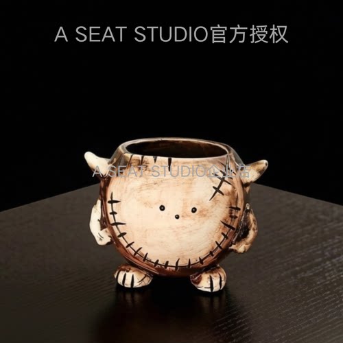 A SEAT STUDIO泰国进口做旧缝线精灵个性可爱桌面块手工花盆