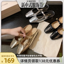 苏茵茵内增高魔术贴褶皱包头半拖女奶奶鞋 新中式 服饰节