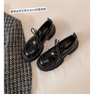 【烈儿宝贝】矮子乐~凯旋门金扣松糕厚底小皮鞋女德比鞋乐福鞋