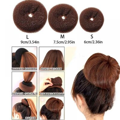 Hair Bun Make Fashion Brown Bun Ring Shaper Hair Doughnut Up