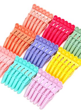 6Pcs Colorful Alligator Hair Grip Hairdressing Clips Bangs H