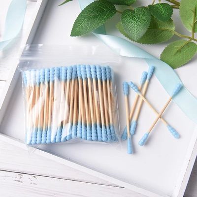 100Pcs Disposable Cotton Swab Earpick Ear Cleaner Applicator