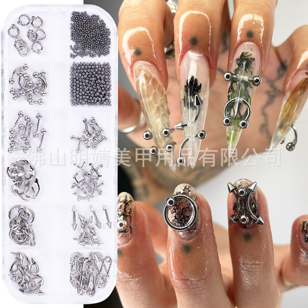 Alloy Nail Art Jewelry Halloween Waste Earth Wind Y2k Rivet