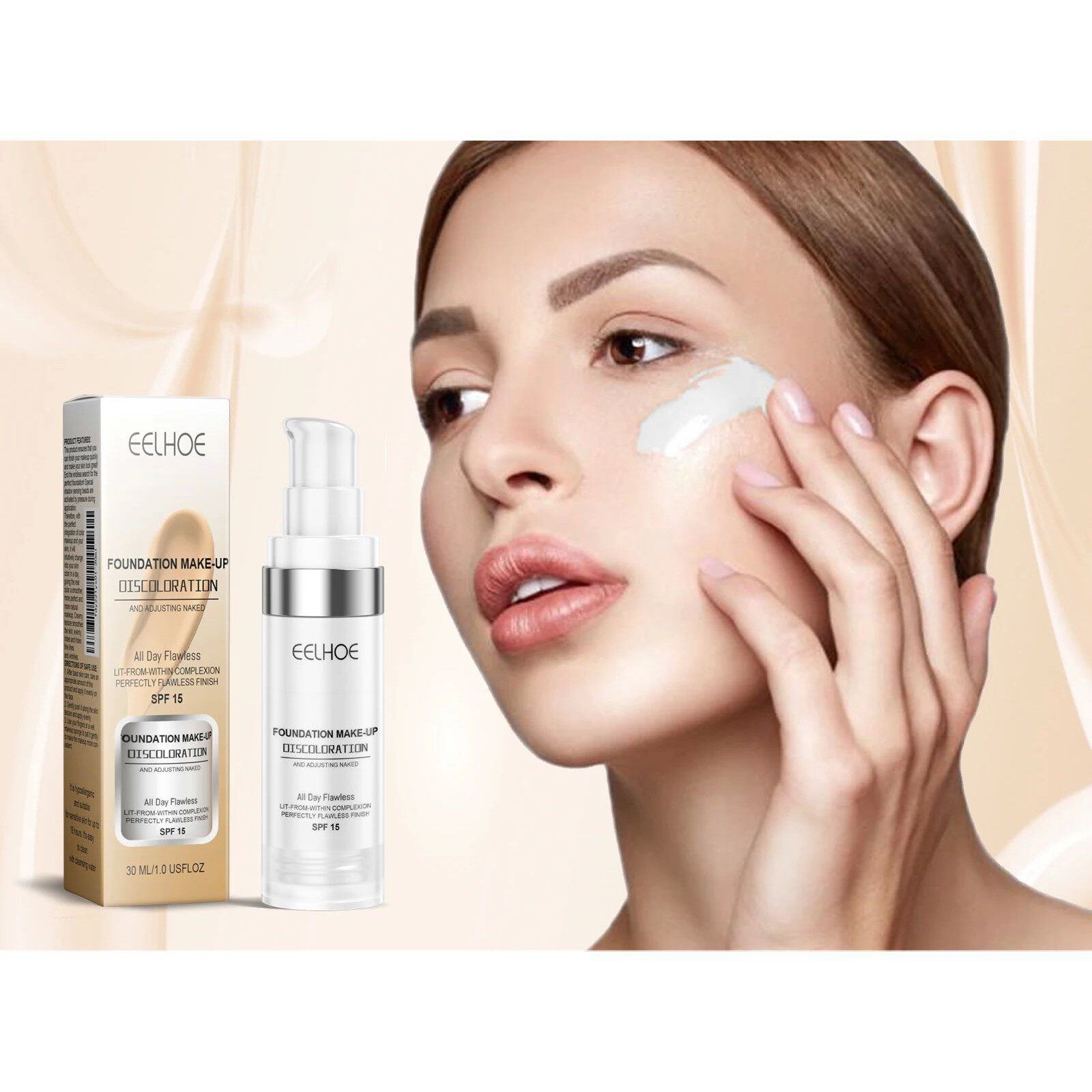 Color-Changing Concealer Foundation: Full Coverage Long-Last