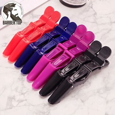 6PCS Alligator Hair Clip Hairdressing Clamps Plastic Hair Cl