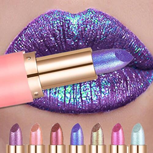 Metallic Violet Chameleon Lipstick Color Changing Matte Glit