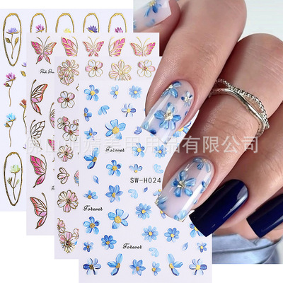 Flower Stickers Phnom Penh Flowers Spring And Summer Butterf