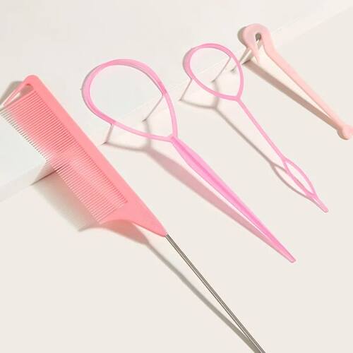 4Pc Hair Tail Tools Set Tail Comb Styling Combs Teasing Comb