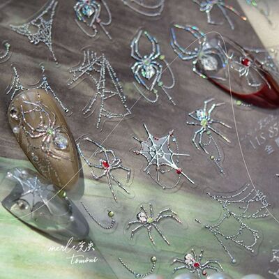 Spider Web Metal Workmanship Halloween Elements Delicate App