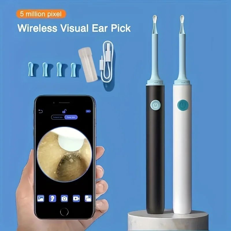 Visual Ear Scoop with 8Pc Ear Set - Ear Canal Cleaner Ear Pi