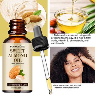 SWEET ALMOND OIL for Hair Growth Scalp Treatment Lightweight