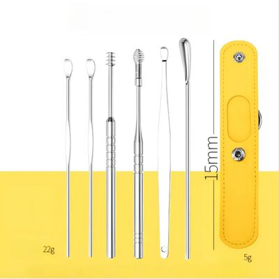 6Pc Ear Pick Earwax Removal Kit Stainless Steel Ear Cleansin