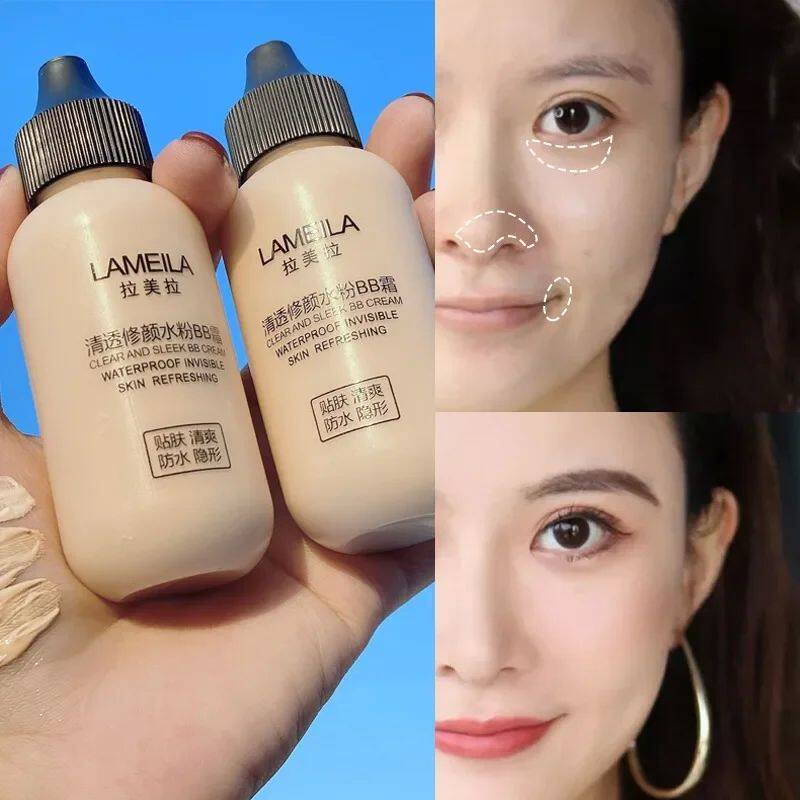 3Colors High Coverage Concealer Face Liquid Foundation Makeu