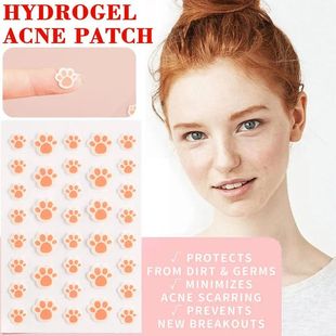 Hydrocolloid Acne Pimple Patch 36 Counts Cute Cat Paws Shape