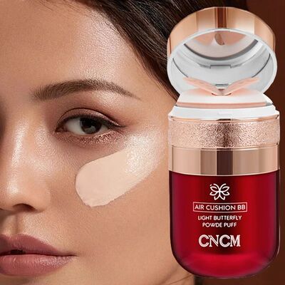 Air Cushion BB Cream Butterfly Powder Puff Moisturizing Foun