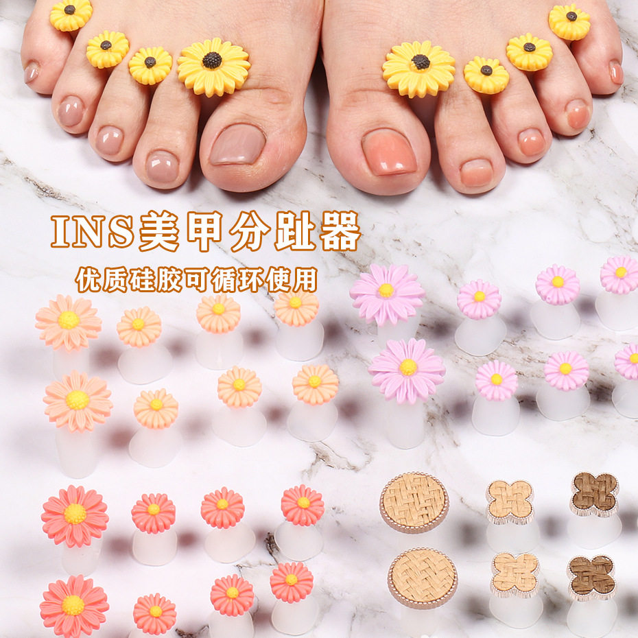 Japanese Nail Art Silicone Toe Splitter Finger Splitter Dais