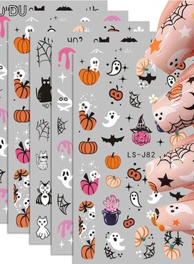 Halloween Nail Art Stickers Cute Halloween Nail Decals Self-