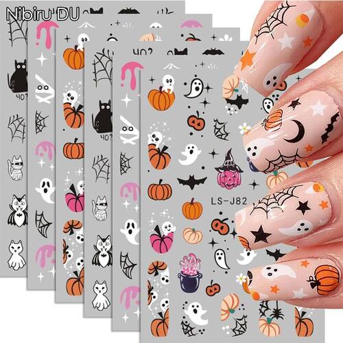 Halloween Nail Art Stickers Cute Halloween Nail Decals Self-