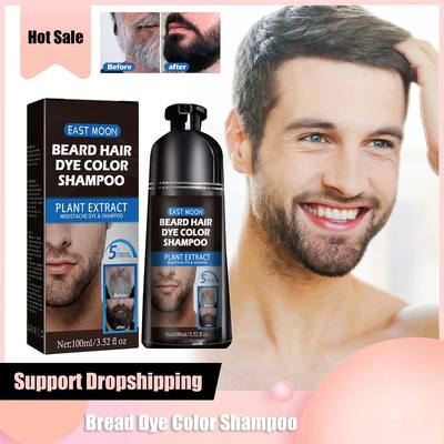 Natural Beard Dye Shampoo Permanent Repair White Grey Hair