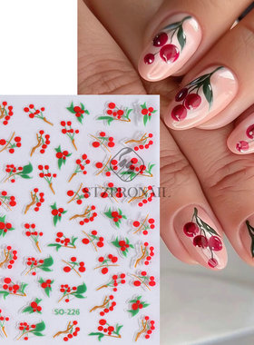Summer Nail Sticker New Chinese Style National Style 3d 3D F
