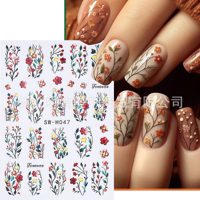 Phnom Penh Flower Henna Sticker Wild Flower Orange Flower Su