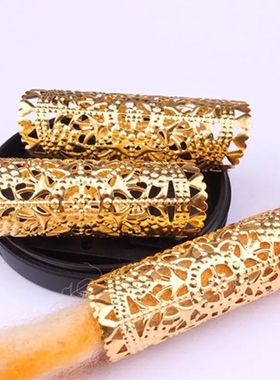 5Pcs Gold Hair Dread Braids Dreadlock Beads Adjustable Cuff