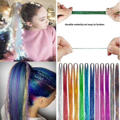 Tinsel Sparkle Synthetic Tinsel Hair Glitter Hair Extension