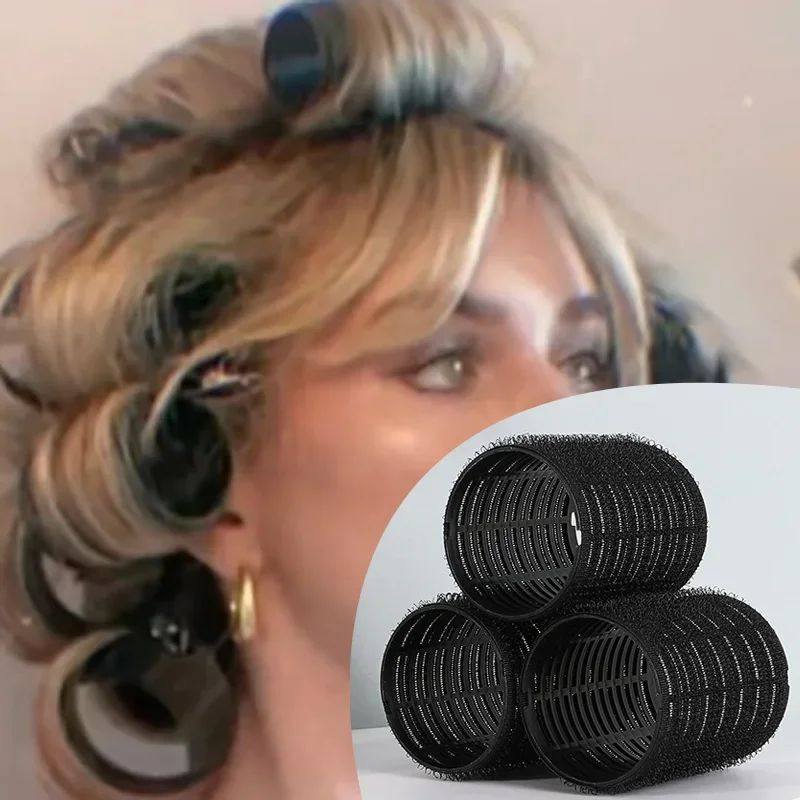 4/6/8pcs Self-Grip Hair Rollers Heatless Hair Curlers No Hea