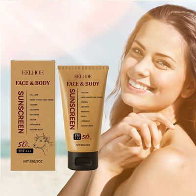 Beef Tallow Sunscreen Spf 50 Anti Sunburn UV Protection Crea