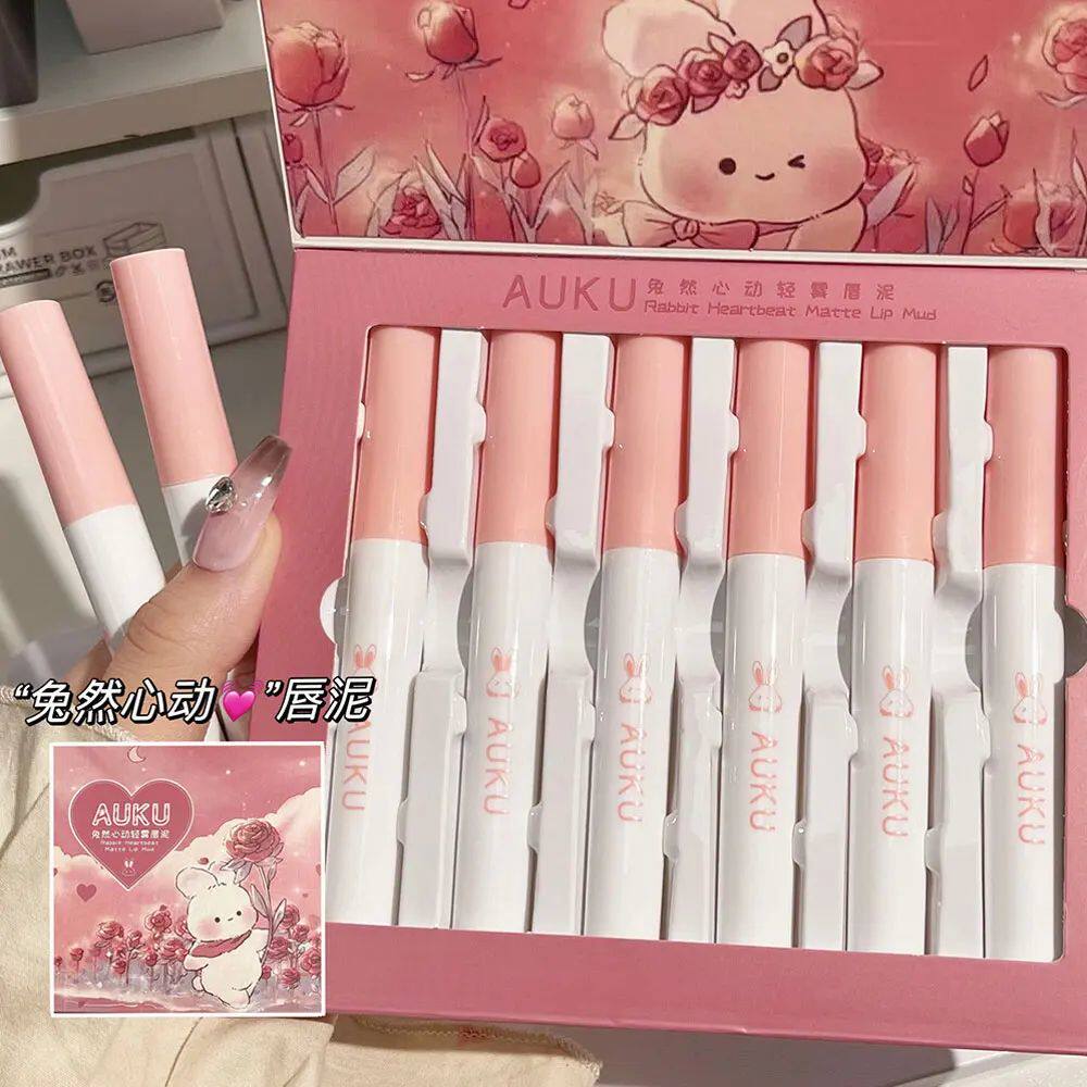 6Pc Kawaii Lipsticks Set Korean Make Up Beauty Cosmetics Mat